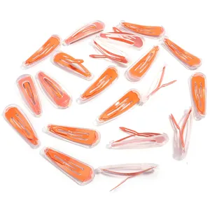 Klares Gelee transparent Kunststoff Klick Haarnadeln Set, bunte Tropfen Form Haarschmuck für Damen.