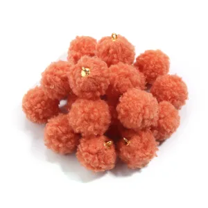 20mm teddy fur pom pom pendant lamb wool DIY jewelry bag earring charm accessory
