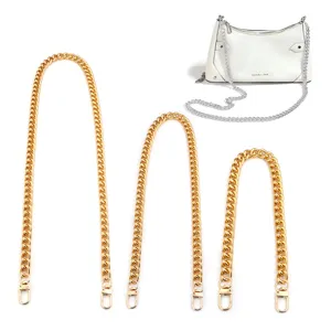Gouden metalen ketting vervanging DIY tasriem met sluitingen voor handtassen en telefoontasjes