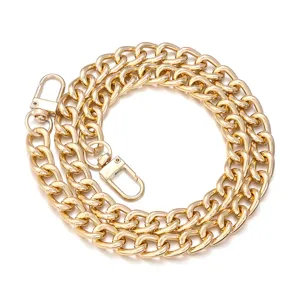 Gouden metalen tassenketting met karabijnhaak voor DIY handtas telefoonhoesje vervanging.