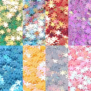 DIY PVC Sequins Snowflake Star Butterfly Flower Loose Sequins Filling Decorative Craft Accessories