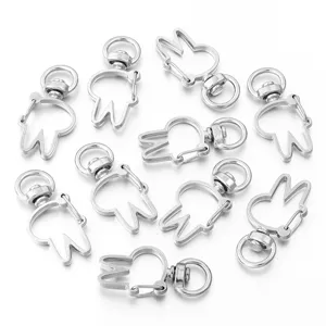 Zinc alloy rabbit keychain swivel clasps for DIY jewelry handmade necklace bracelet accessories