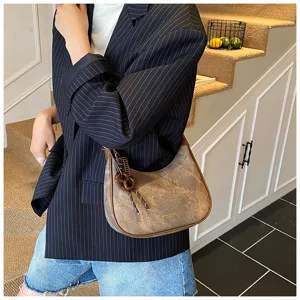 Borsa a tracolla vintage effetto usurato da donna elegante borsa hobo stile chic