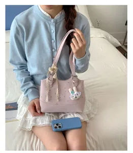 Korean style floral tote bag shoulder bag large capacity commuting women bag detail view