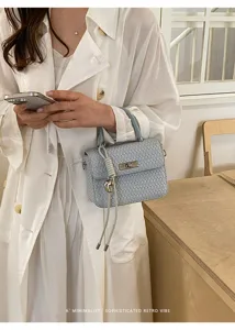 Pequeño bolso bandolera trenzado estilo coreano, elegante bolso de hombro para mujer.