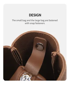 Vue détaillée du sac cabas tendance montrant le fermoir pression sécurisé à l'intérieur.