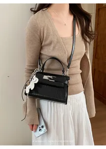 Luxury crocodile pattern women handbag shoulder crossbody Kelly bag elegant stylish daily wear