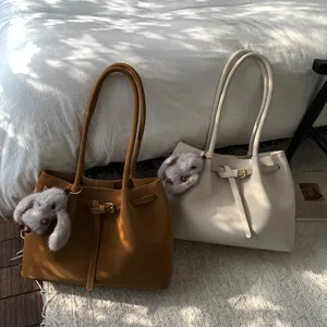 Women frosted underarm shoulder bag winter fashion large capacity versatile tote bag