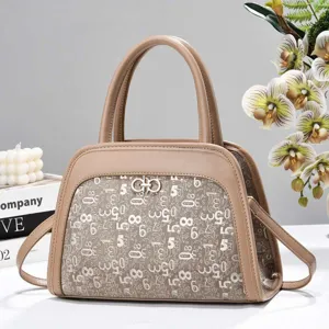Primo piano sul dettaglio della borsa da donna elegante in pelle con chiusura chic.