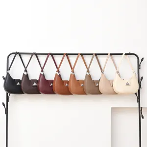 New niche design women hobo shoulder bag, stylish casual commuting crescent handbag.