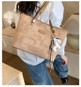 Borsa shopper stile coreano grande capacita borsa a spalla moda donna uso quotidiano