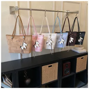 Borsa shopper donna grande capacità borsa a spalla elegante con ciondolo cavallo carina