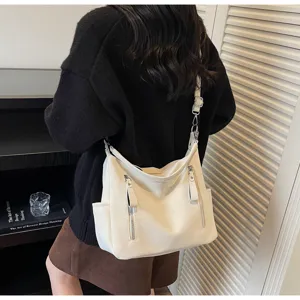 Retro fashion large capacity tote bag women casual shoulder bag stylish underarm bag