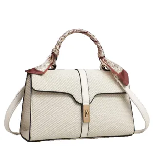 Women chic leather handbag elegant shoulder bag stylish casual daily top handle bag