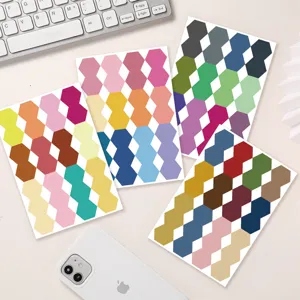 Honeycomb index stickers colorful page marker sticky notes student stationery aesthetic sticky tab 8 sheets pack