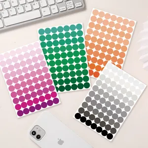 Macaron round dot stickers minimalist index marker labels for notebooks and office files