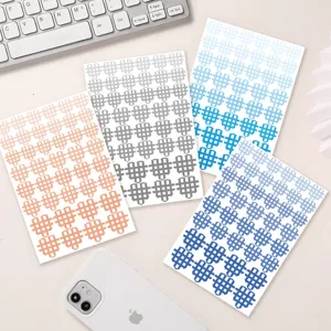 Set de notas adhesivas corazón cuadriculado, pegatinas decorativas de índice para agenda.