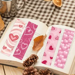 Romantique Saint-Valentin Cœur Papier Marque-Pages Mignon Rose Amour Esthétique Livre Accessoires Pour Lecture Amateurs