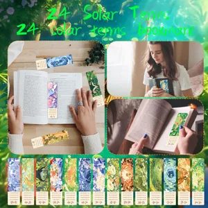 Lot de 24 marque-pages en papier avec design traditionnel chinois pour livres de lecture.