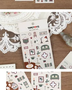 TIPETOYS ästhetische grüne home dekorative planer aufkleber set, süße tagebuch briefpapier.