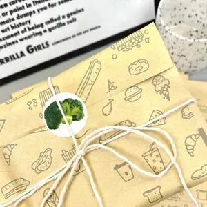 Rotolo di adesivi di verdure realistiche, simpatici adesivi rotondi di cibo per decorazioni di bambini