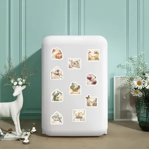 Rouleau d'autocollants enveloppe vintage pour journal DIY et coque de téléphone