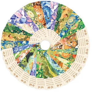 24 Pcs Marque-pages des 24 Termes Solaires Chinois Culture Traditionnelle Cartes de Lecture