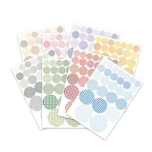 Grid dot sticker set for journaling, minimalist DIY decorative planner and notebook index labels.