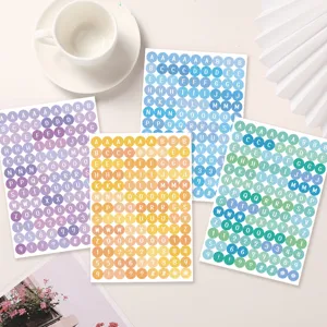 Punkt Buchstaben Index Aufkleber Dekoratives Journal Planer Klebeetikett Schreibwaren Zubehör für Scrapbooking