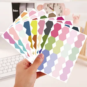Colorful honeycomb index sticky notes for student textbook pagination and classification use.