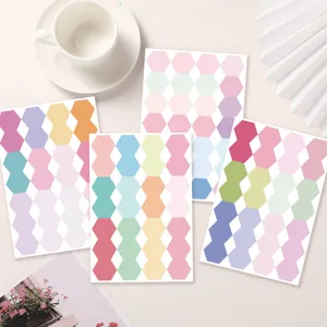 Colorful honeycomb index stickers 8 sheets per pack, aesthetic page markers and sticky notes.