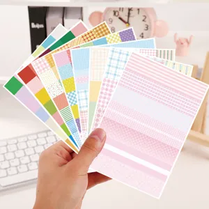 Bunte koreanische dekorative Indexaufkleber fuer Planer Notizbuch Handbuch Organisation