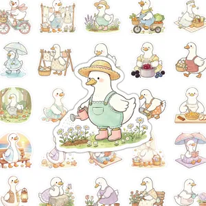Mignons autocollants de petite oie paresseuse animaux de dessin animé déco carnet téléphone