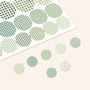 Checkered dot label stickers set for journaling, minimalist DIY notebook index decorative stickers.