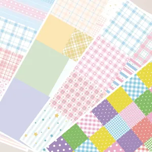 Nahaufnahme Detailansicht von bunten koreanischen Pop Ästhetik Planer Aufklebern in Pastelltönen.