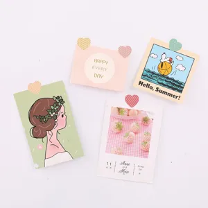 Set di note adesive decorative carine con adesivi a cuore per la pianificazione di cancelleria.