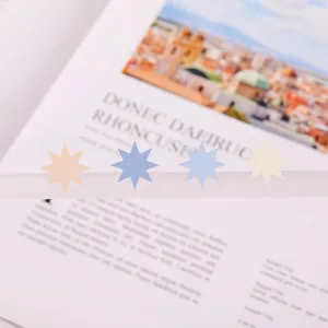 Bunte koreanische Stern Pop Index Aufkleber fuer Notizbuch Klassifizierung Detail Ansicht
