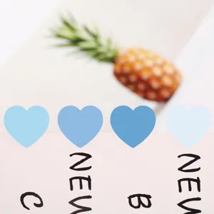 Autocollants de marquage en forme de cœur dégradé pour carnet, jolies notes adhésives.