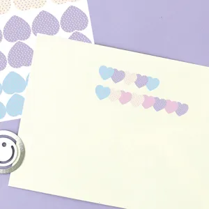 Set di note adesive carine con cuori a pois, segnalibri di cancelleria decorativi per diario