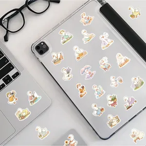 Mignons petits autocollants d'oie, décorations de coque de téléphone sur ordinateur.