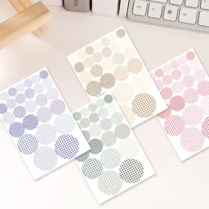 Grid Dot Label Stickers Set Minimalist Ins Style Decorative Adhesive Stickers DIY Notebook Index Markers