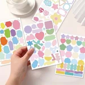 Korean style irregular border sticky note sticker set for journal DIY decoration and memo.