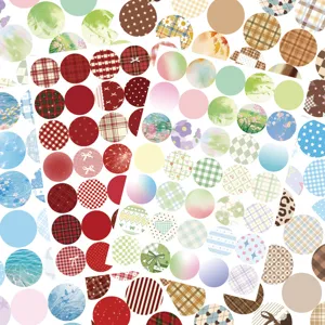 8 Sheets Round Dot Stickers Colorful Journaling Planner Stationery Decorative Labels