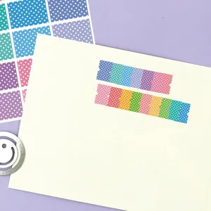 Bunte gepunktete Index-Registerkarten-Sticker für Tagebücher, Notizbücher und Organisation.