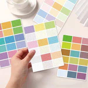 Bunte Index Punkt Streifen Planer Aufkleber Set dekorative Tagebuch Notizbuch Artikel