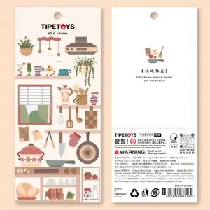 Koreanischer Stil Küchenutensilien Spezialpapier Dekorative Aufkleber Handgezeichnetes Tagebuch Scrapbook DIY Schreibwaren Aufkleber