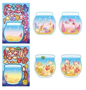 Kids DIY fish tank puzzle stickers educational gift cartoon colorful decoration art