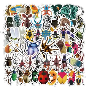Autocollants Imperméables Insectes Originaux Cartoon Araignétte Scarabée Decals DIY Pour Coque Téléphone Bagages Carnet Vinyle