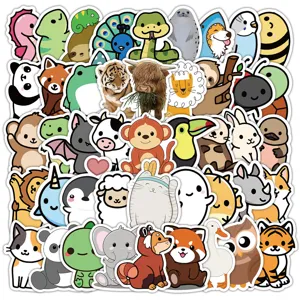 100 Pezzi Carini Adesivi di Animali Cartoon Impermeabili Decalcomanie per Valigia Laptop