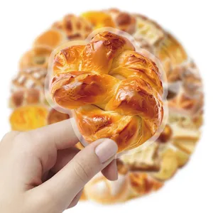 Adesivi pane impermeabili PET cibo realista diario DIY laptop telefono decorazione
